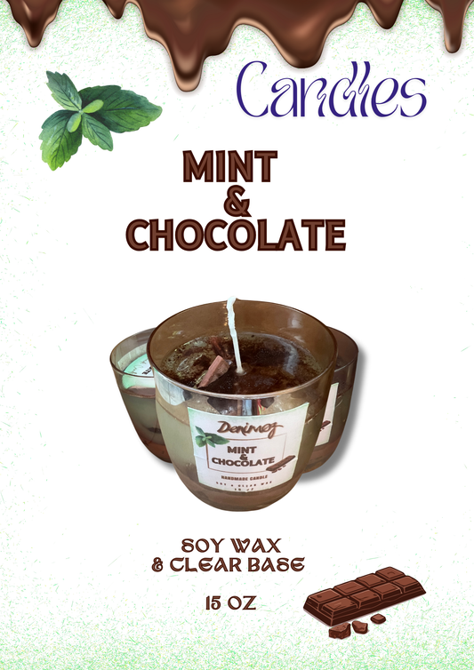 Mint & Chocolate Candle 15 OZ.