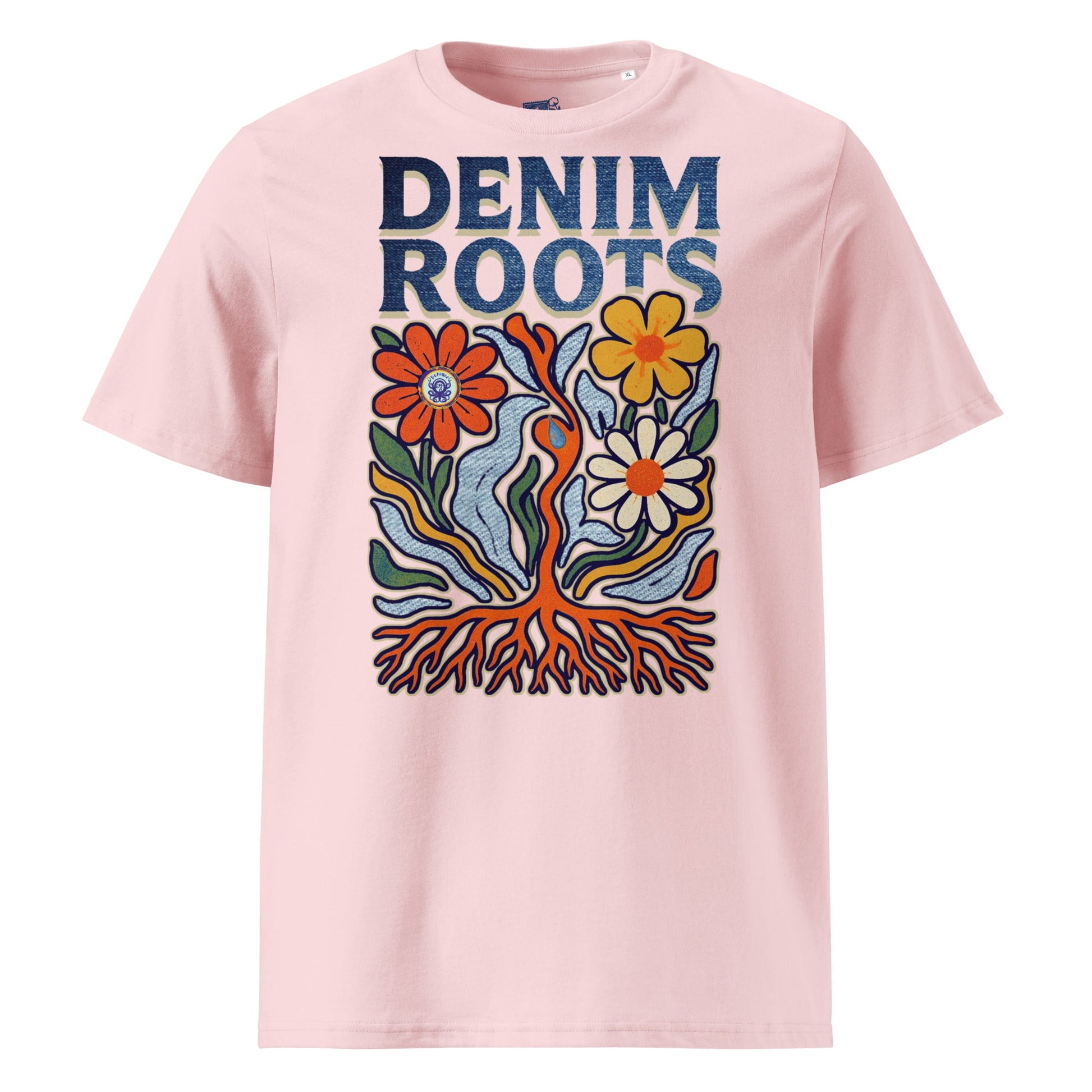 🌿 Denim Garden Art Tee | Organic Cotton - Unisex - Denimoz