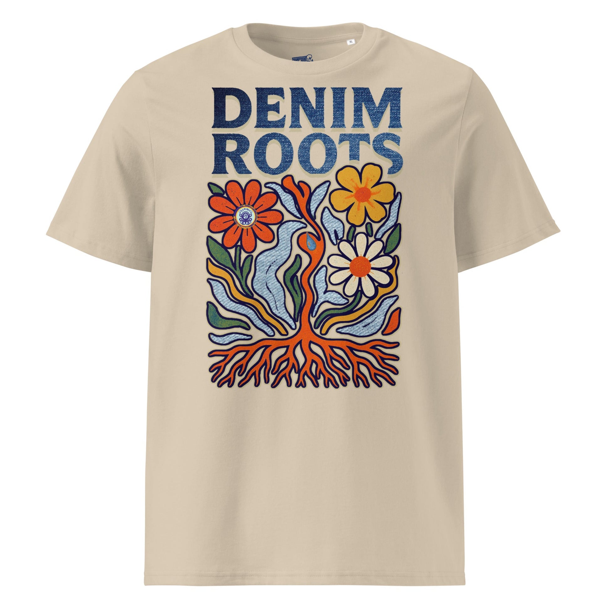 🌿 Denim Garden Art Tee | Organic Cotton - Unisex - Denimoz
